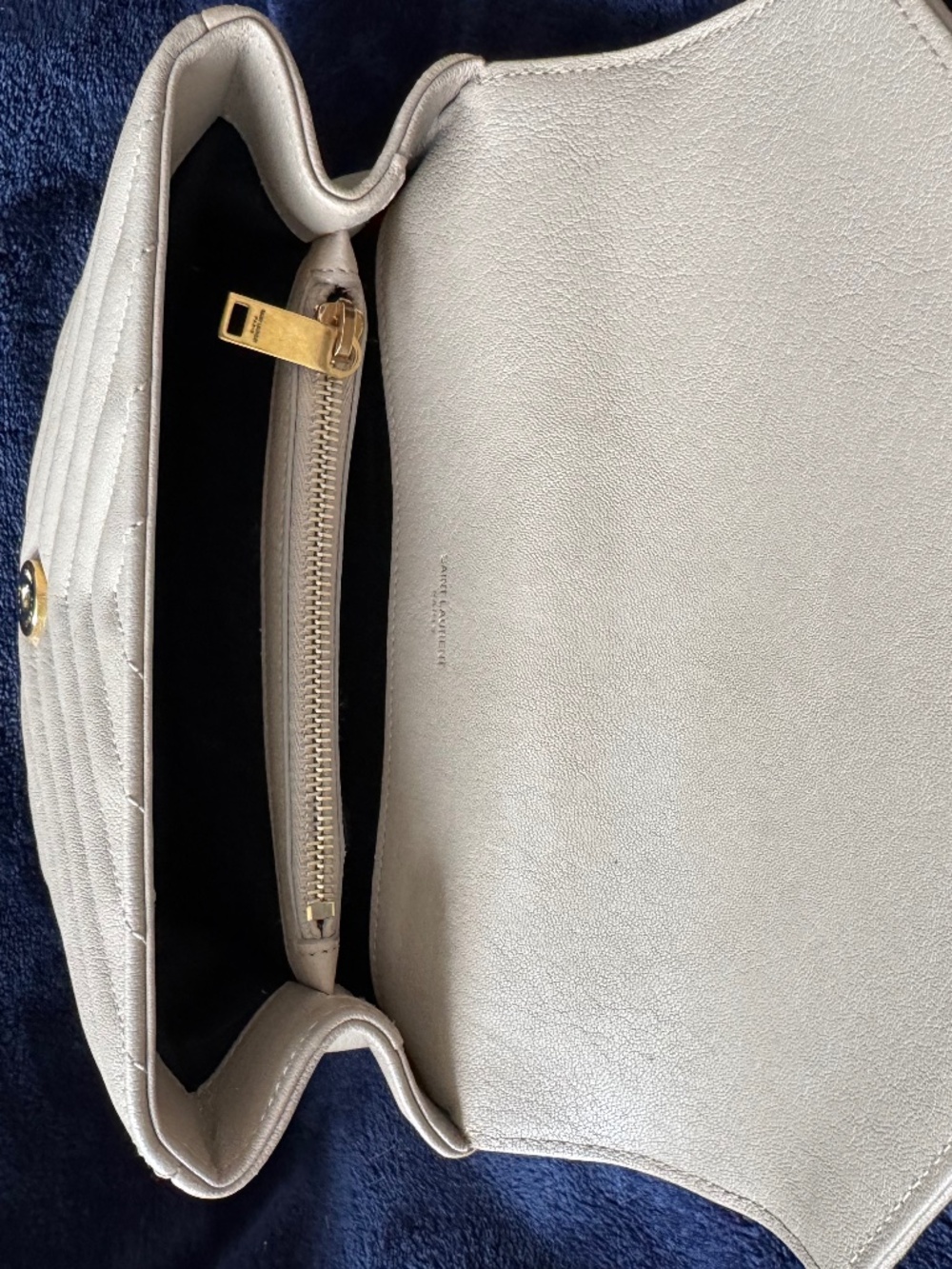 Yves Saint Laurent YSL Medium College Bag in Dark Beige - Picture 8 of 16